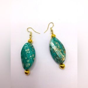 Turquoise and Gold Earrings
